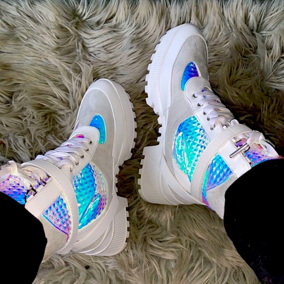 Icee Cool Combat Boots White - Picture 1 of 3
